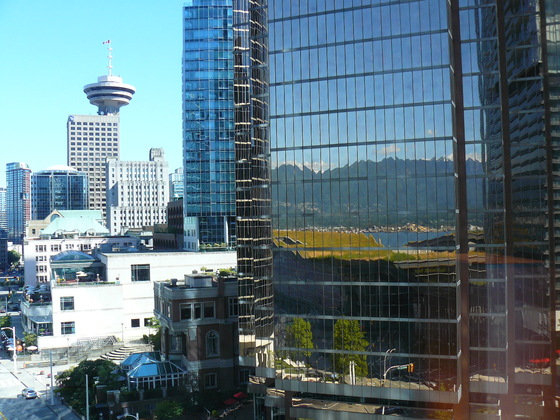 Reflection of North Shore mountains.JPG